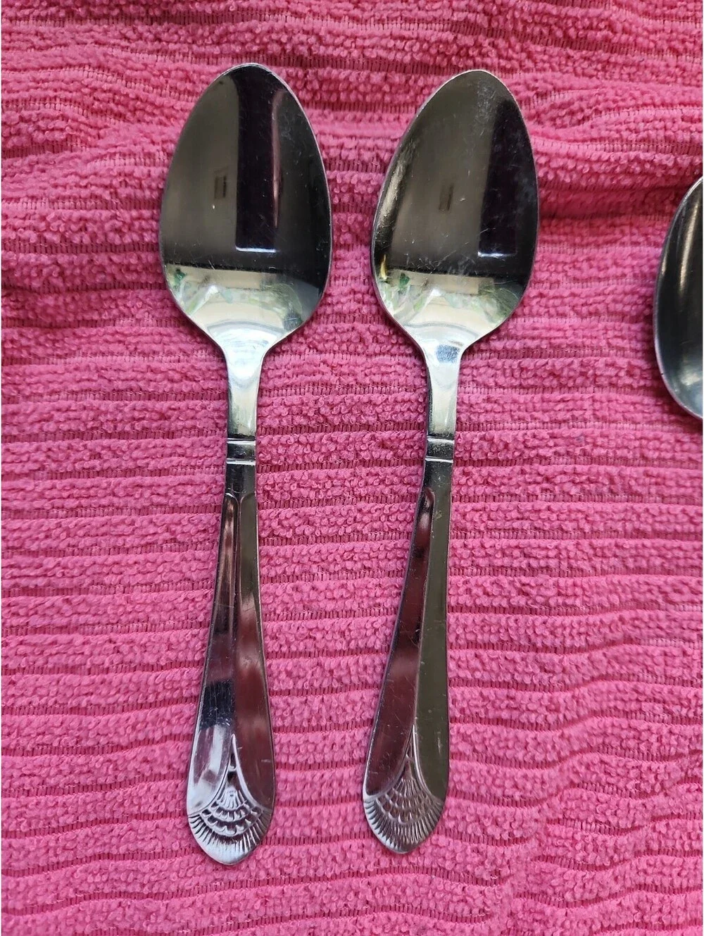 2 Adcraft 18-0 Stainless Steel POPPY Teaspoons!